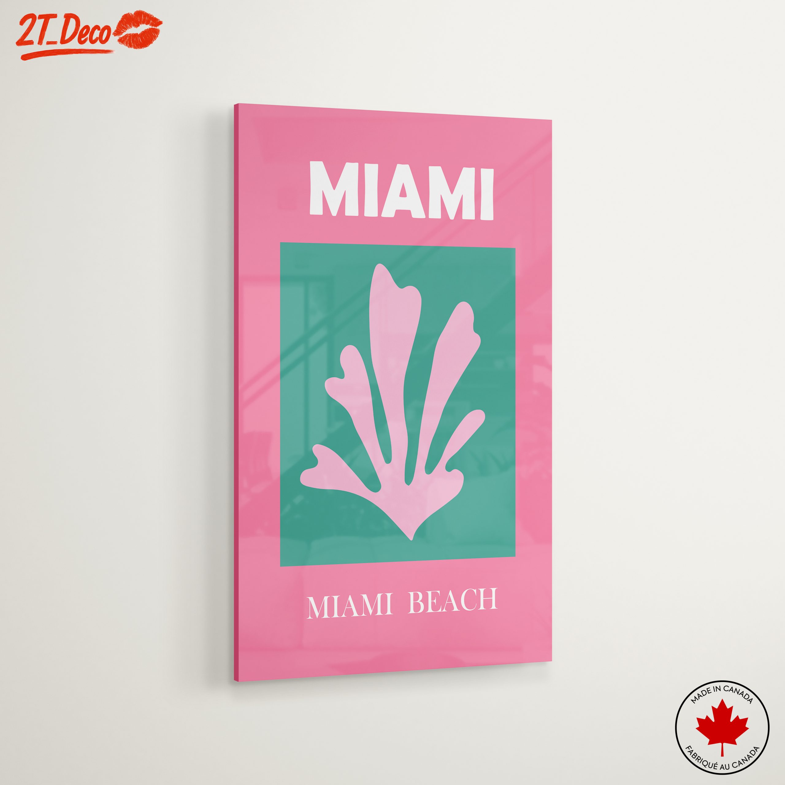 Miami Beach Coral Art Print - Image 6