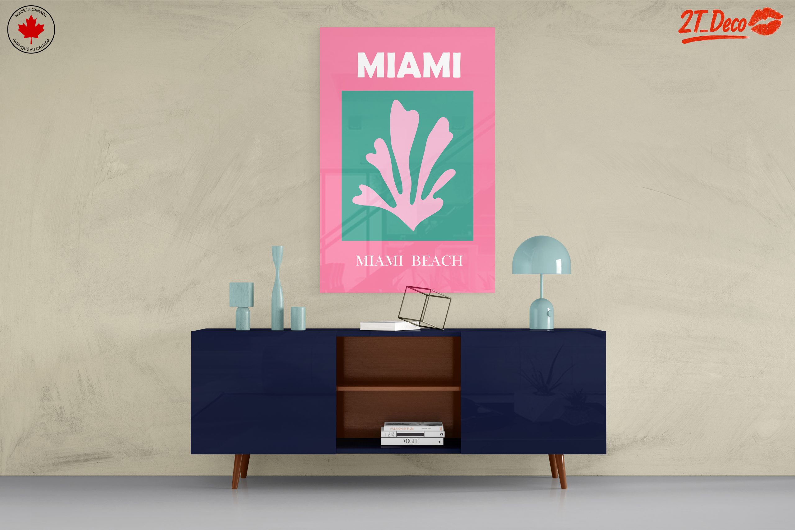 Miami Beach Coral Art Print - Image 8