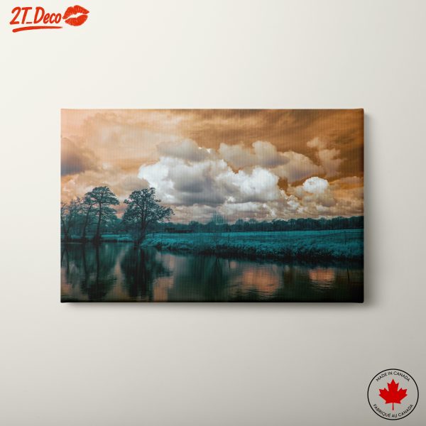 Stylized Nature Scene with Vibrant Skies