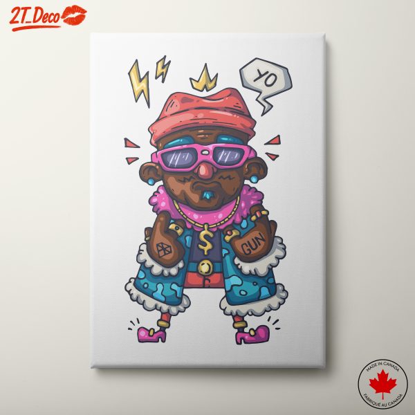 Colorful Urban Character Art Featuring a Hip Hop Style