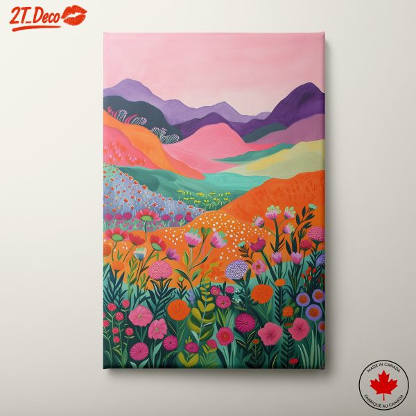 Vibrant Floral Landscape Art