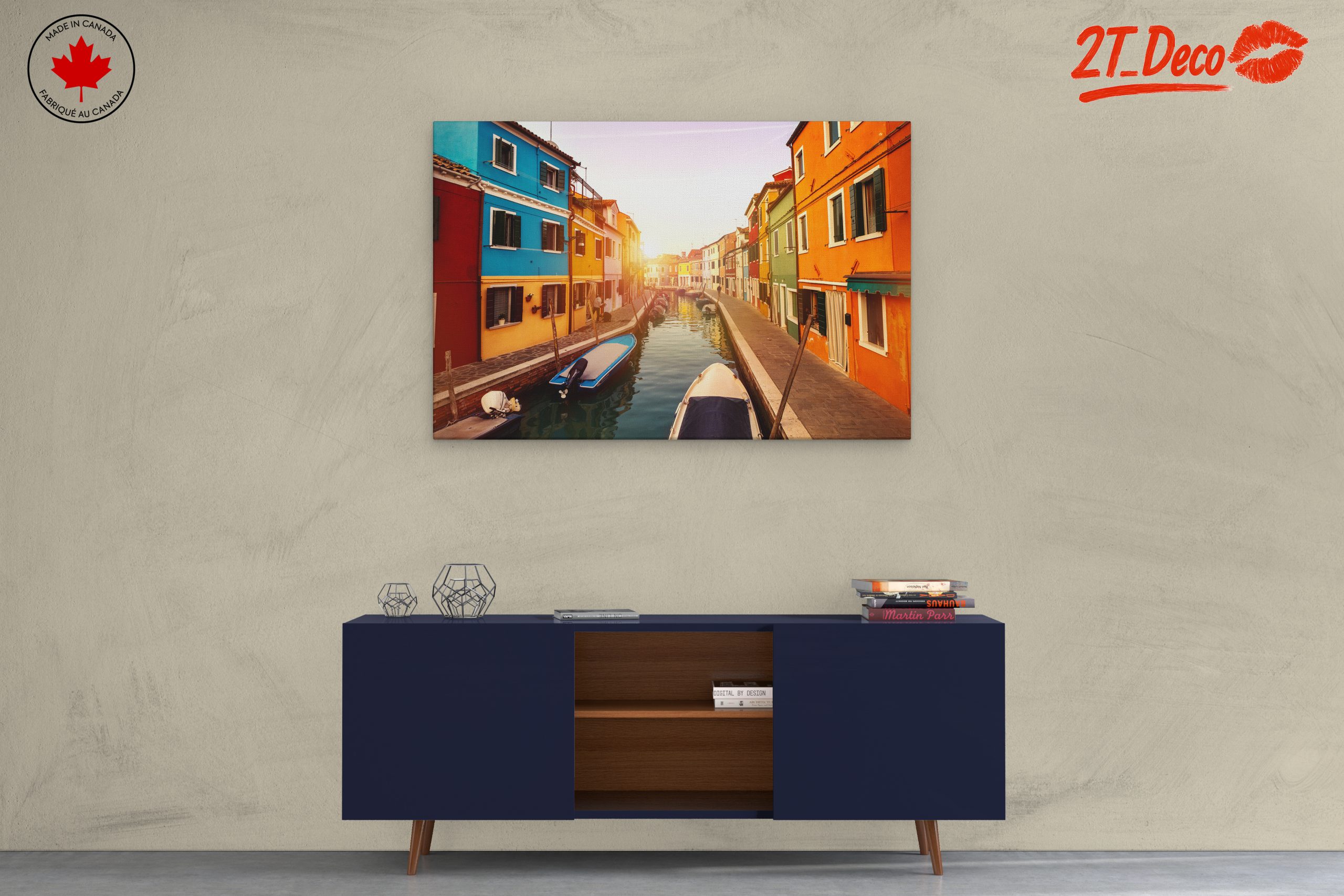 Vibrant Canal Cityscape at Sunset - Image 3