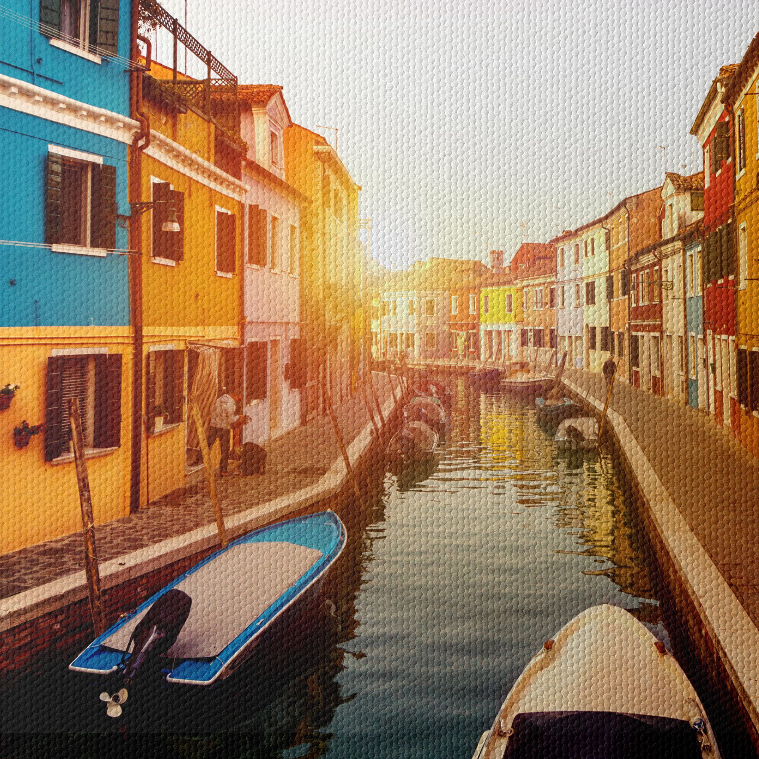 Vibrant Canal Cityscape at Sunset - Image 4