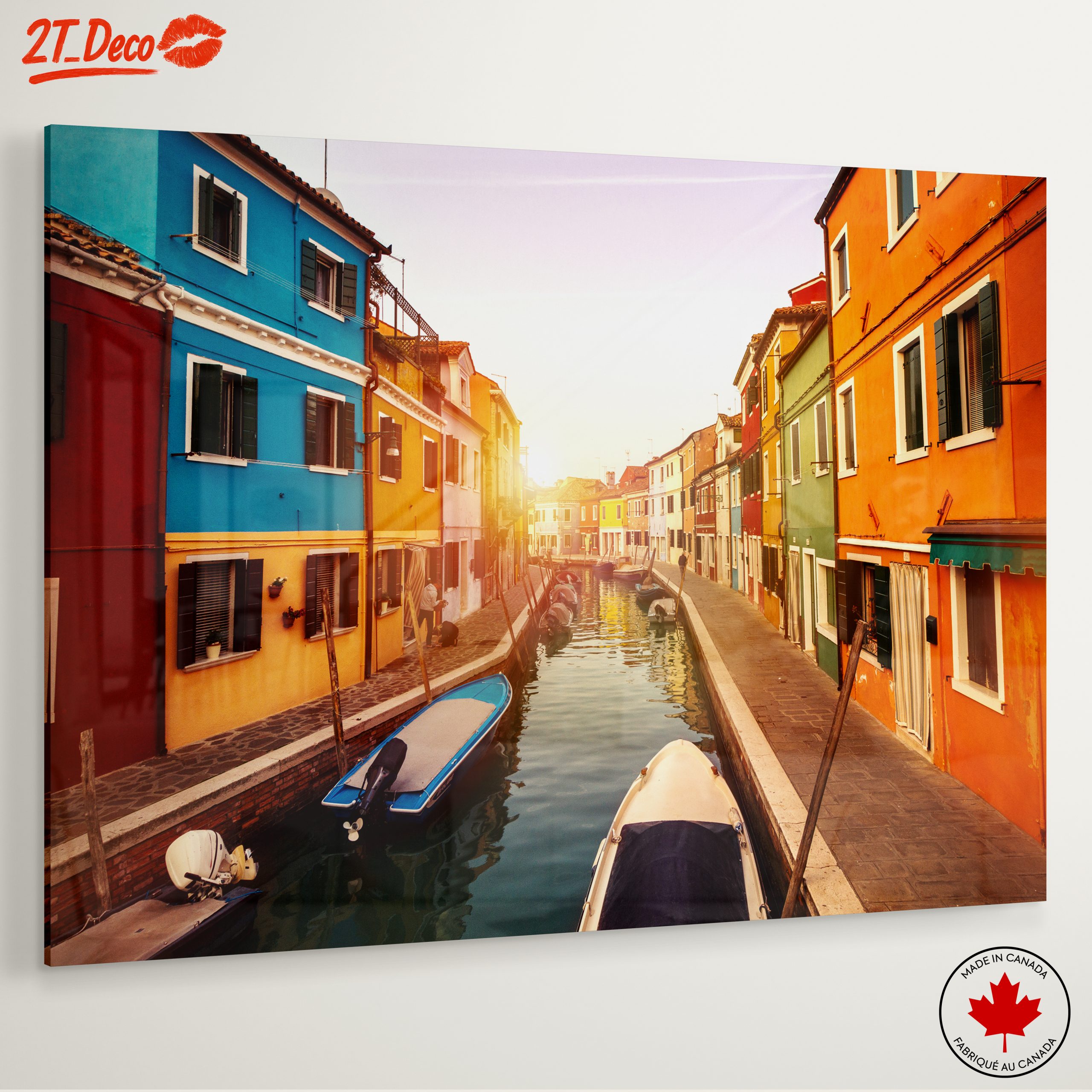 Vibrant Canal Cityscape at Sunset - Image 6
