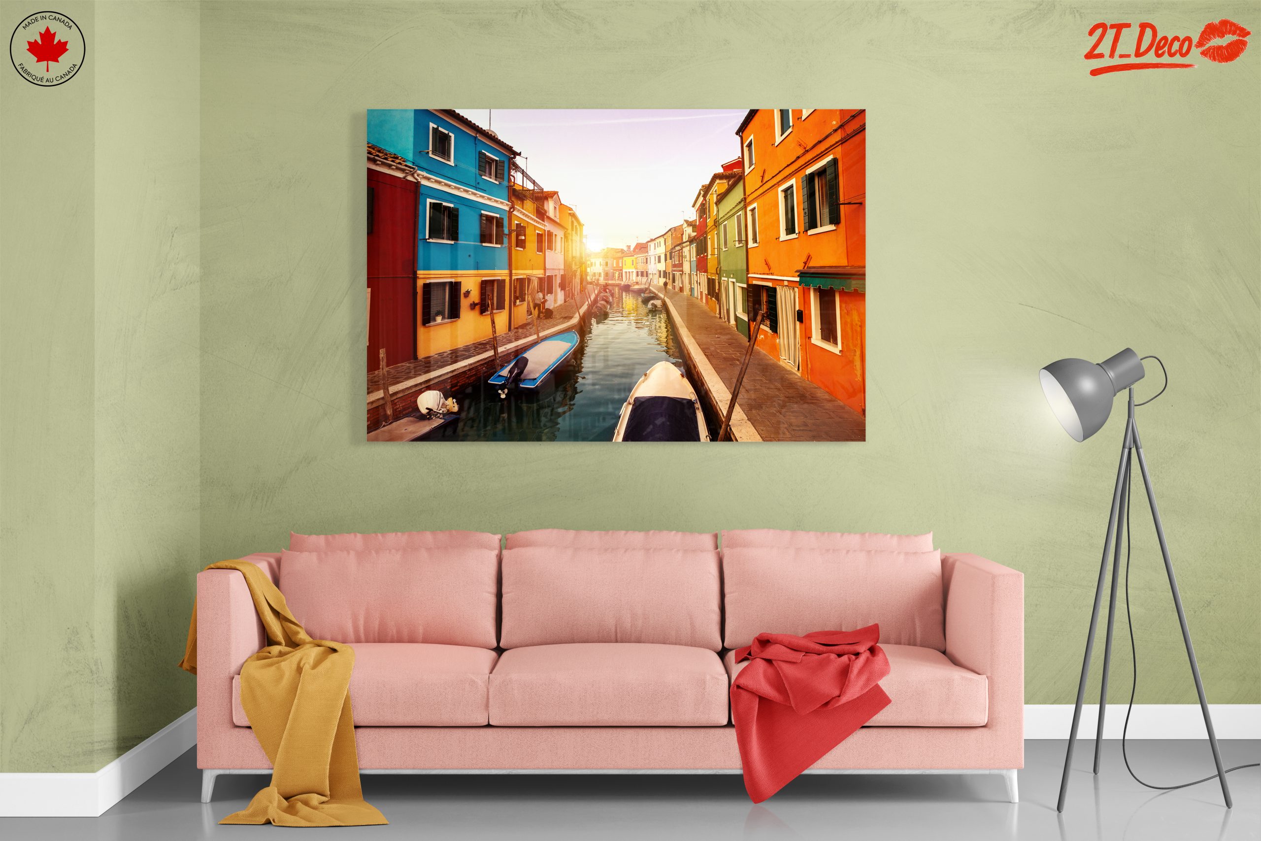 Vibrant Canal Cityscape at Sunset - Image 7
