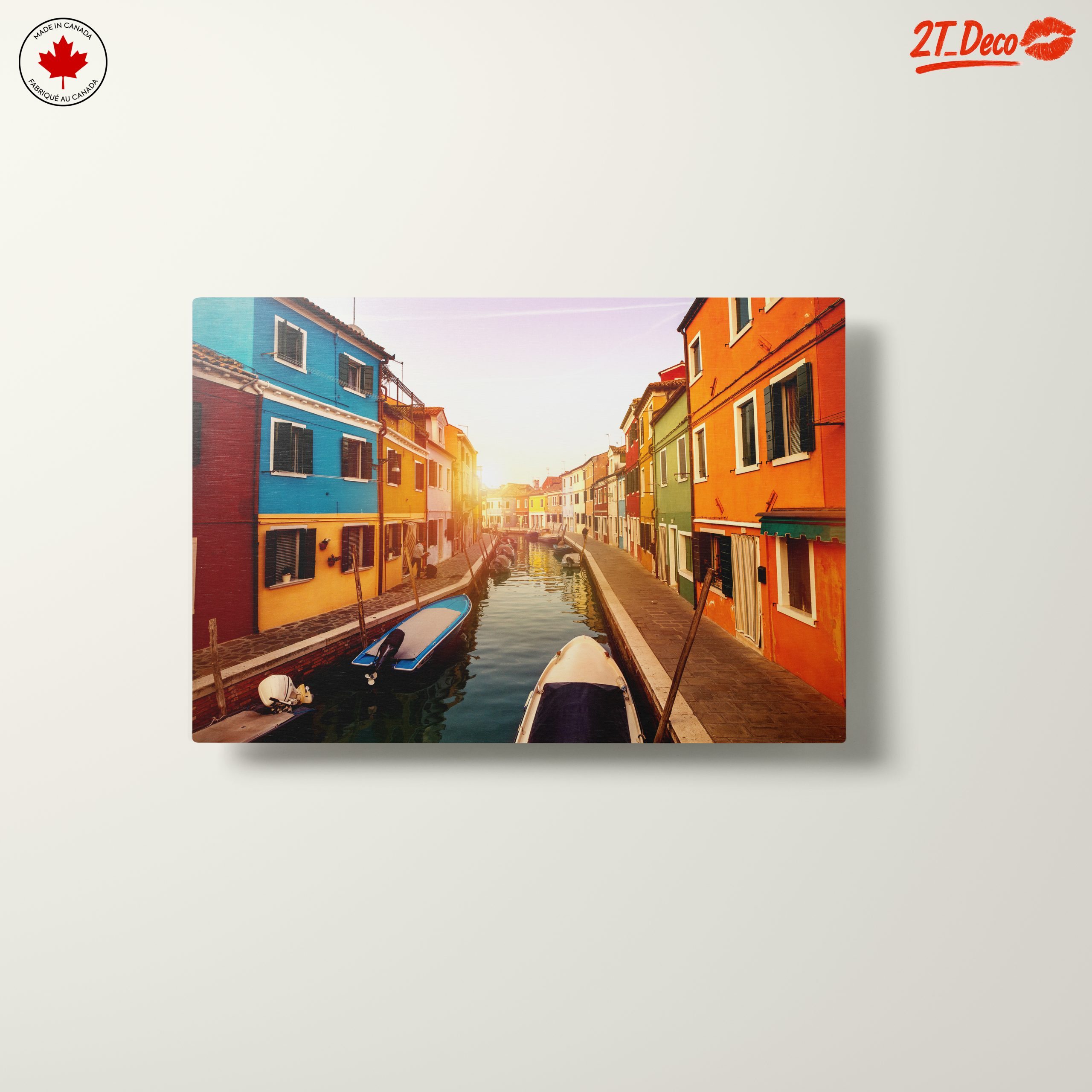 Vibrant Canal Cityscape at Sunset - Image 10