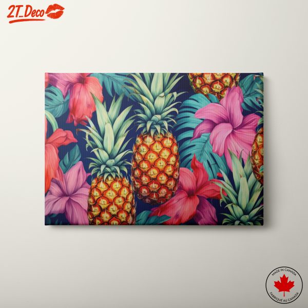 Tropical Pineapple and Floral Art