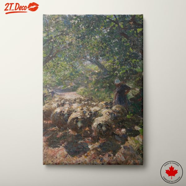 Herd of Sheep in Peaceful Landscape