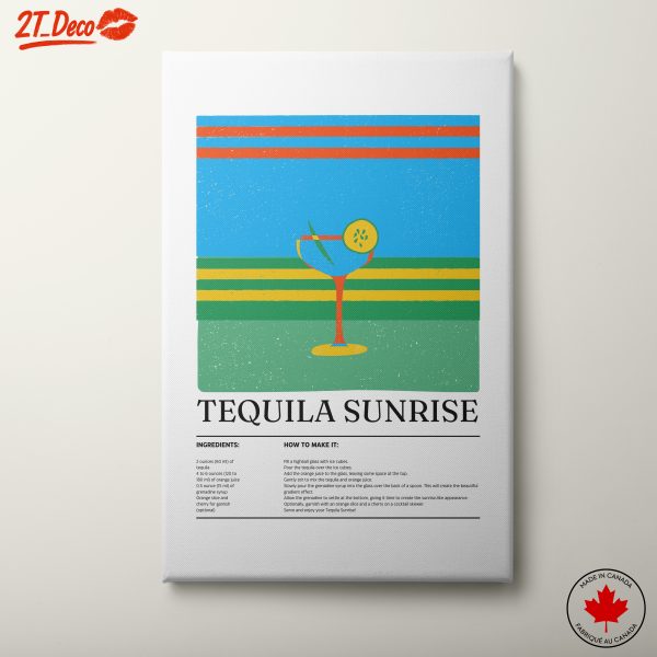 Tequila Sunrise Cocktail Recipe Art 2