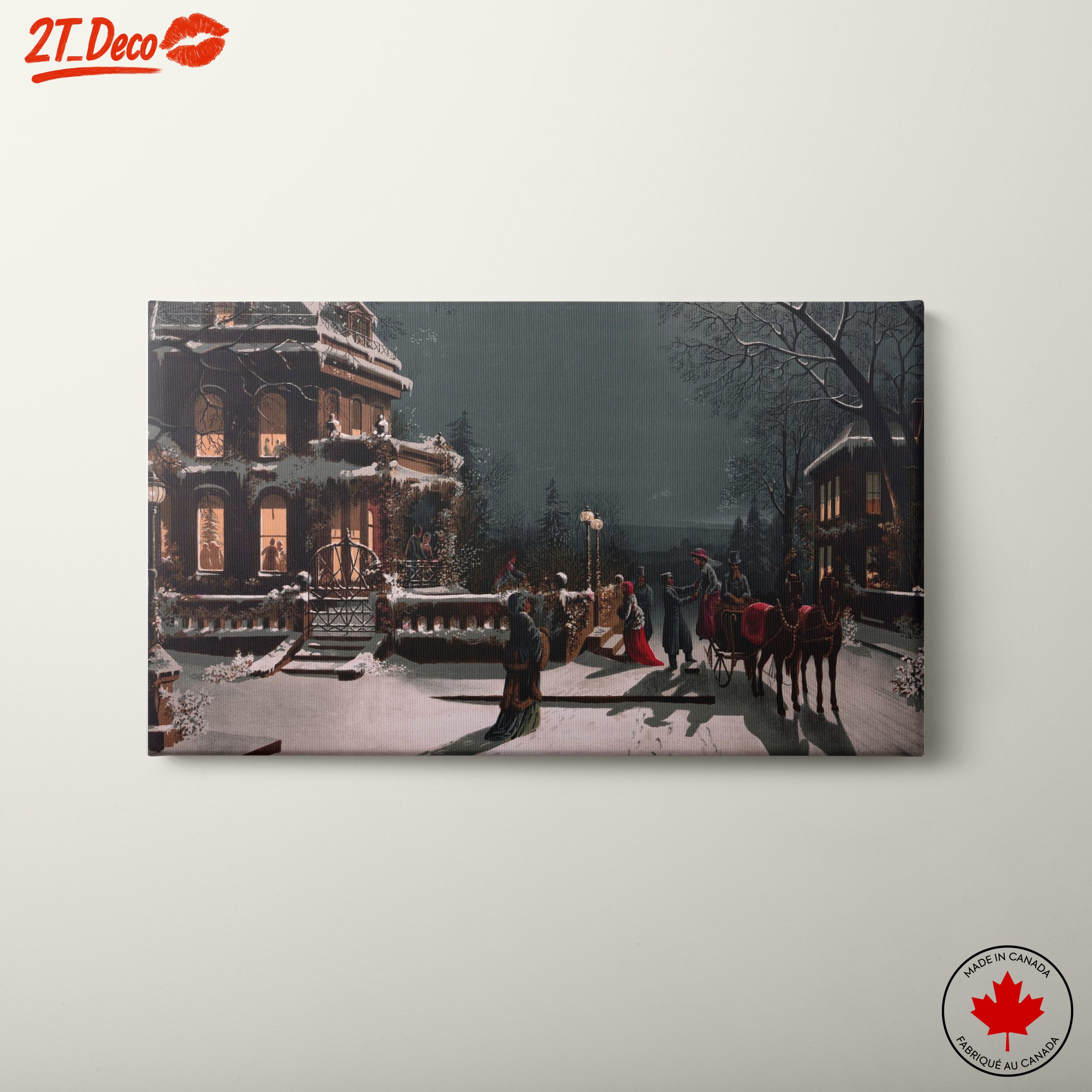 Winter Evening Christmas Scene