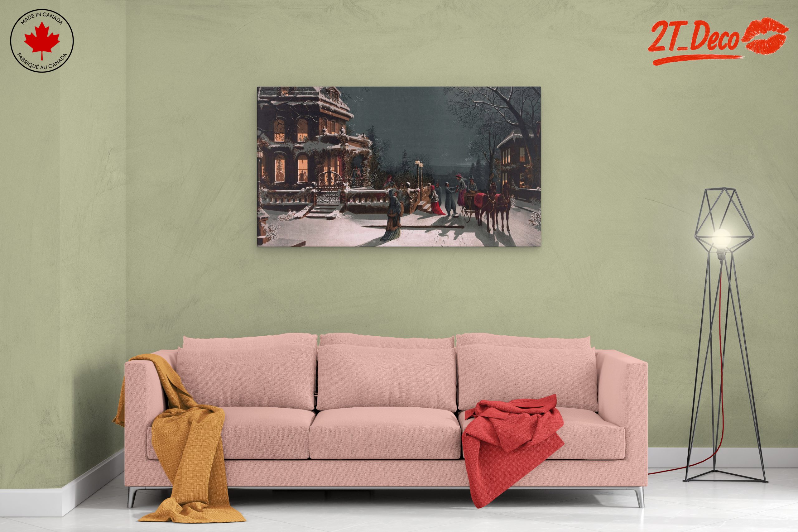 Winter Evening Christmas Scene - Image 2