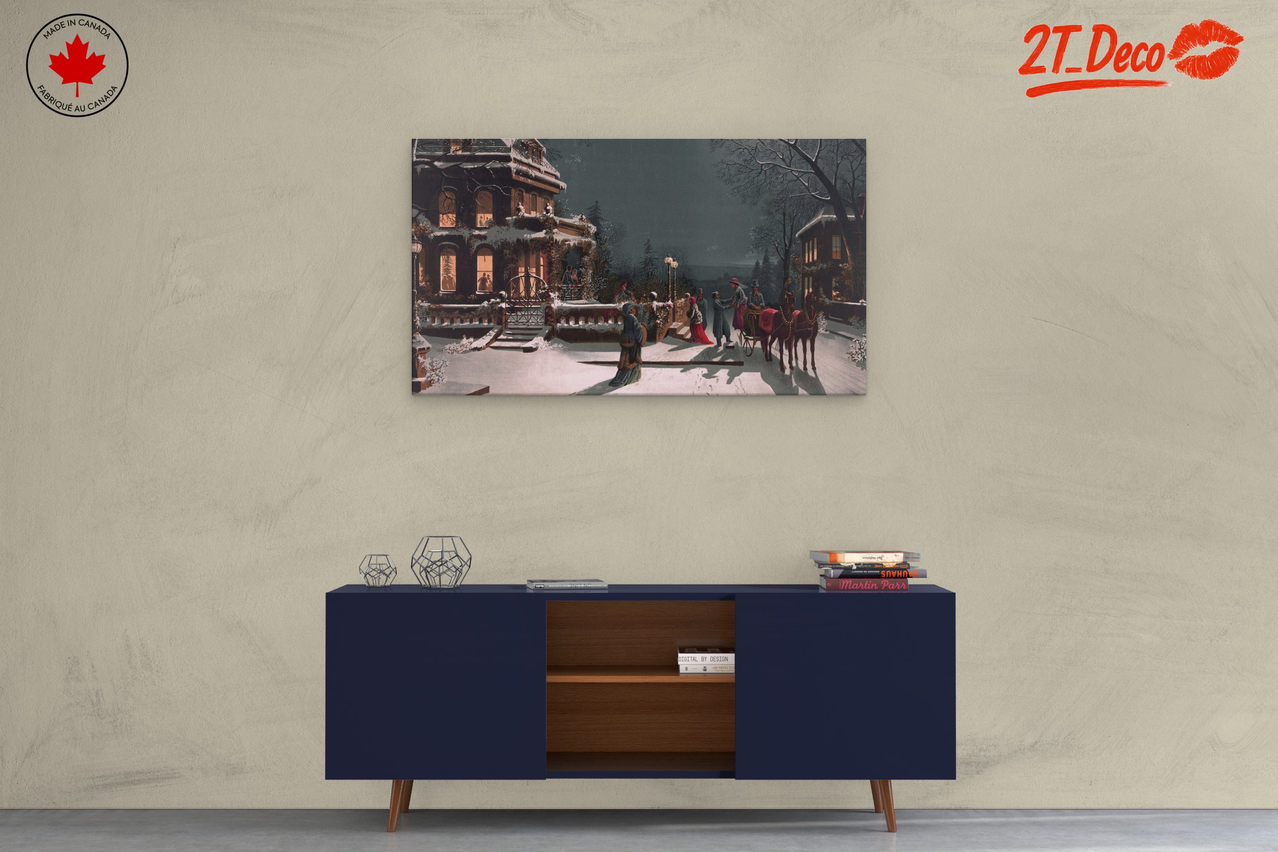 Winter Evening Christmas Scene - Image 3