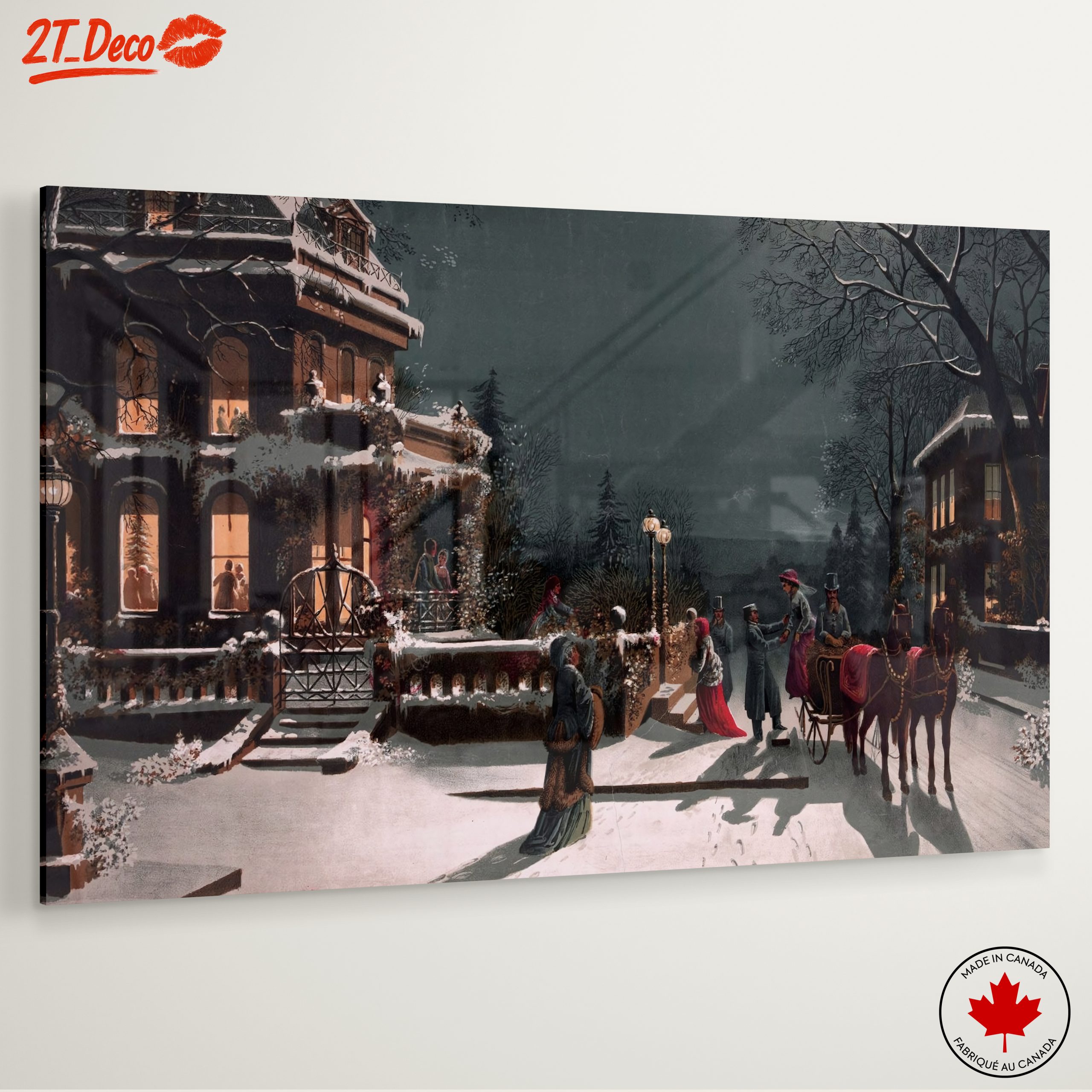 Winter Evening Christmas Scene - Image 6
