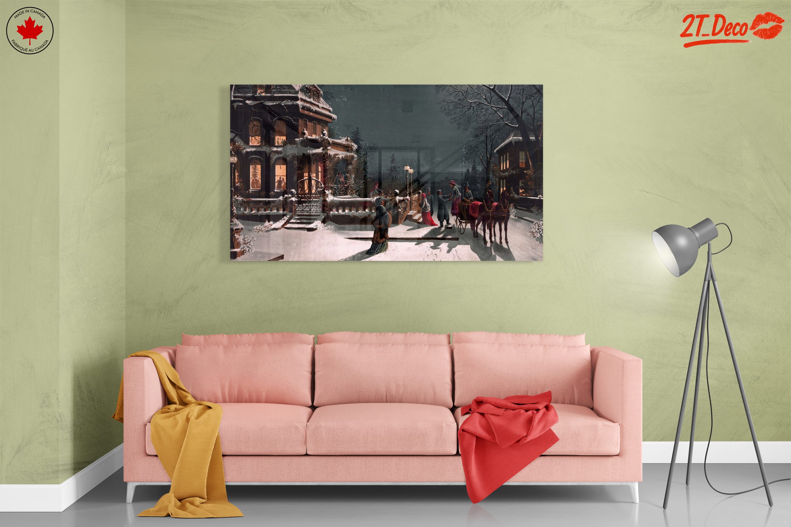 Winter Evening Christmas Scene - Image 7