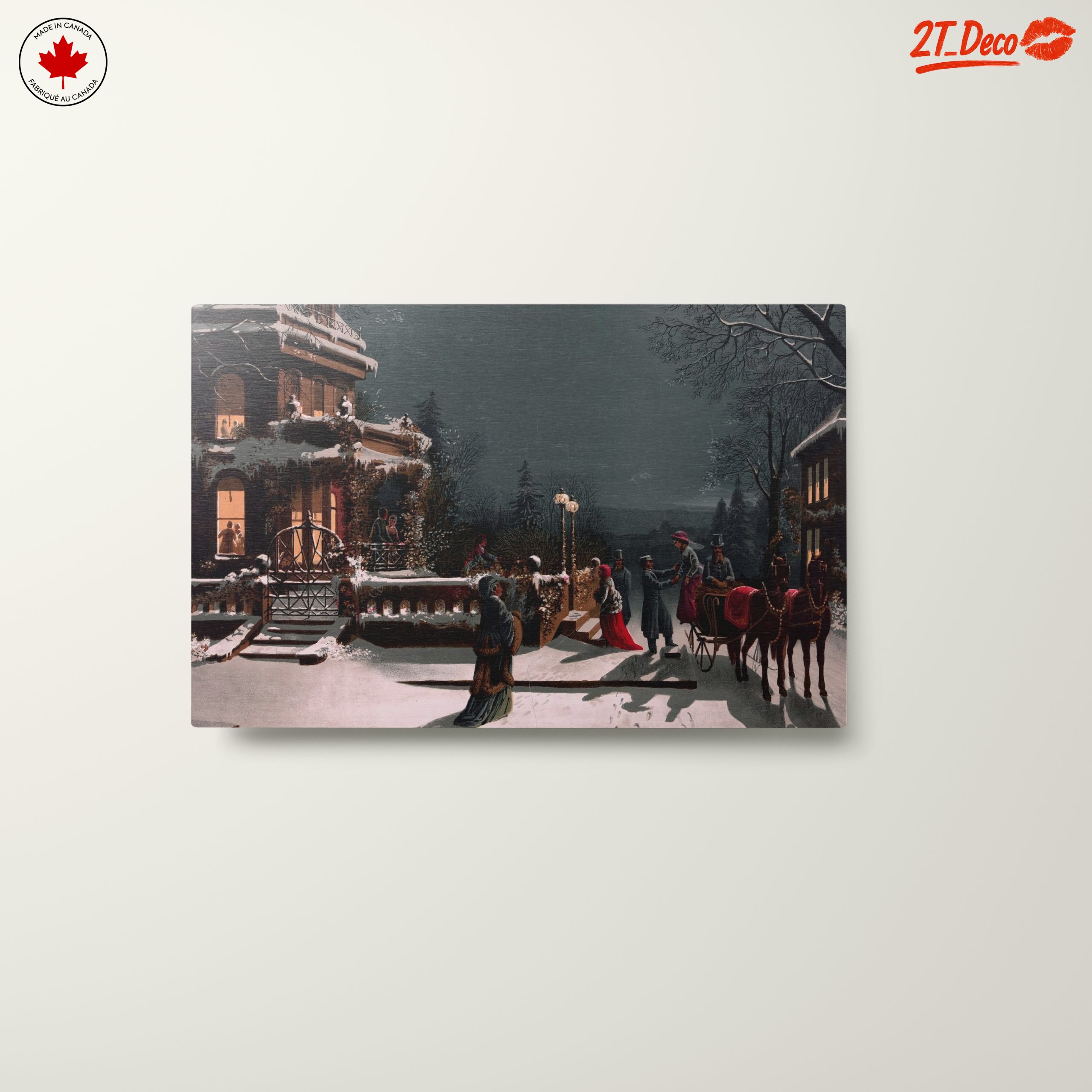 Winter Evening Christmas Scene - Image 10