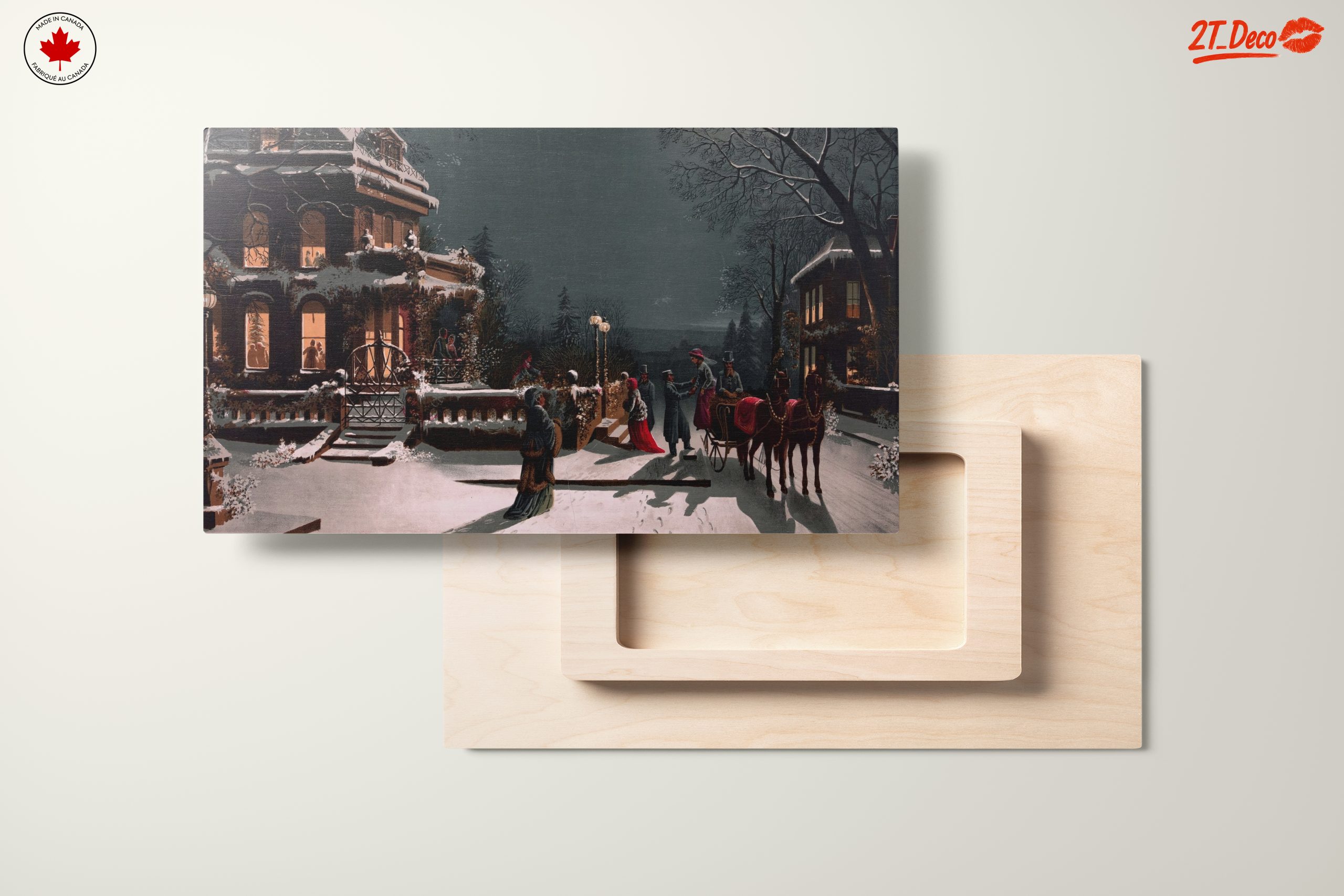 Winter Evening Christmas Scene - Image 11