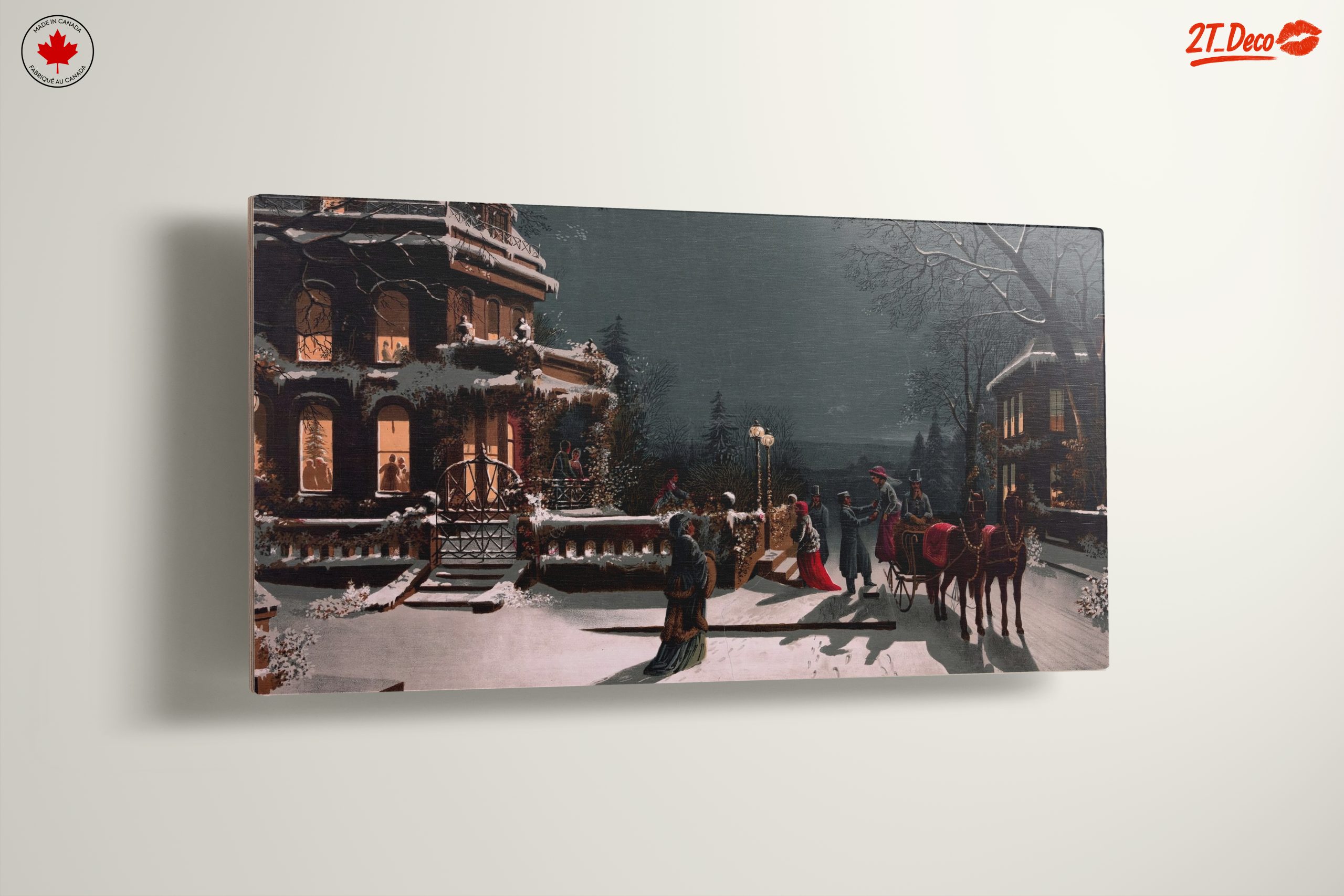 Winter Evening Christmas Scene - Image 13