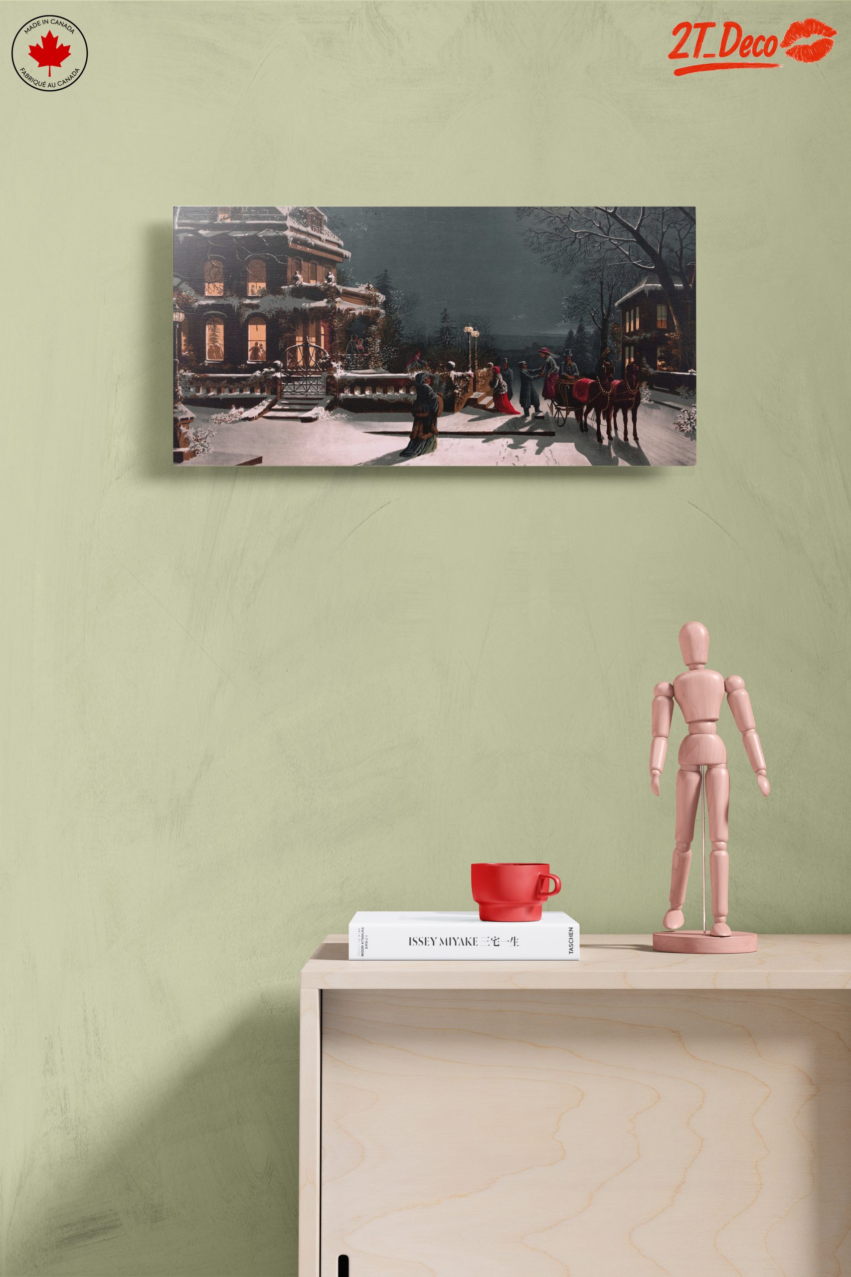 Winter Evening Christmas Scene - Image 14