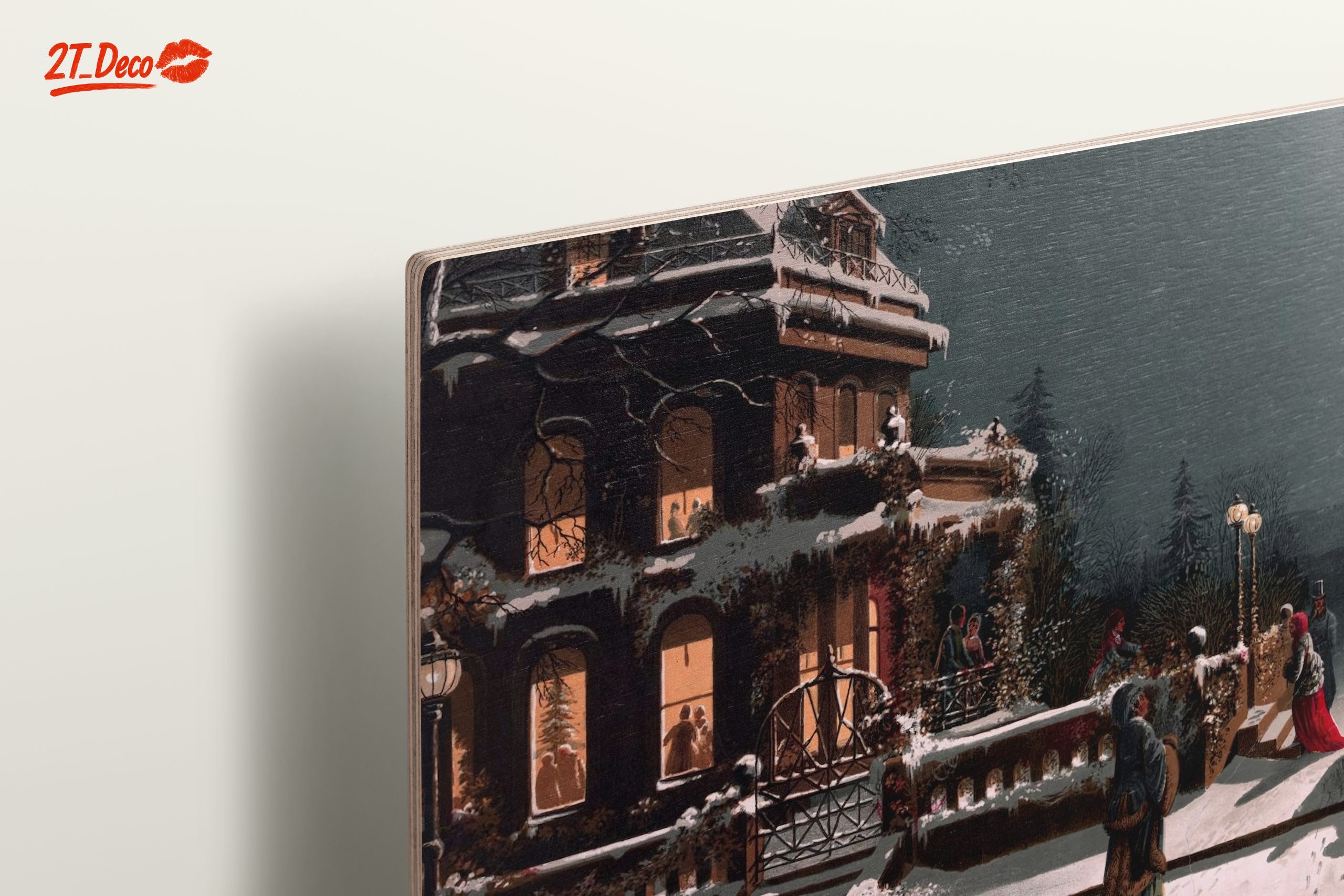Winter Evening Christmas Scene - Image 15