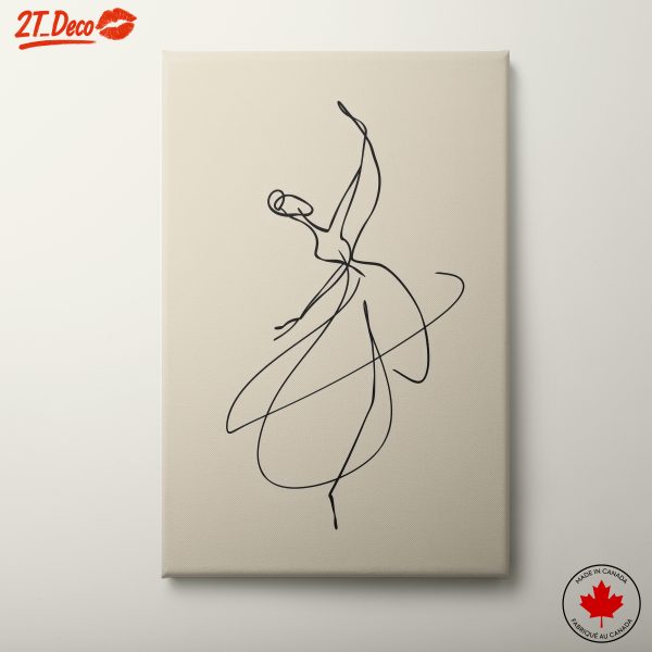 Minimalist Dance Artwork for Elegant Spaces