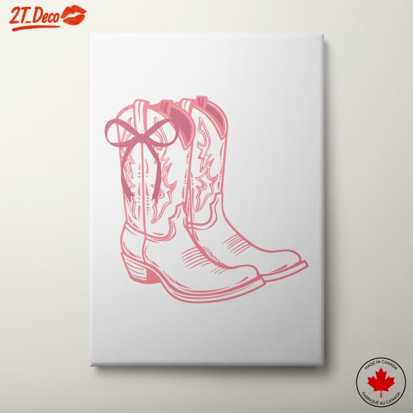 Stylized Cowgirl Boots Artwork