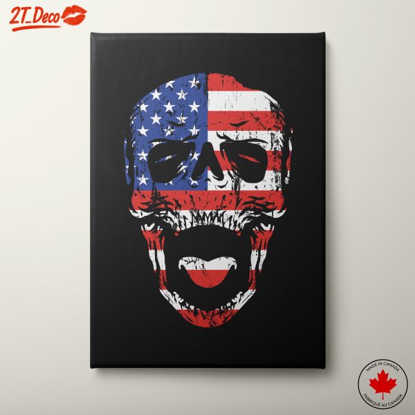 American Flag Skull Art