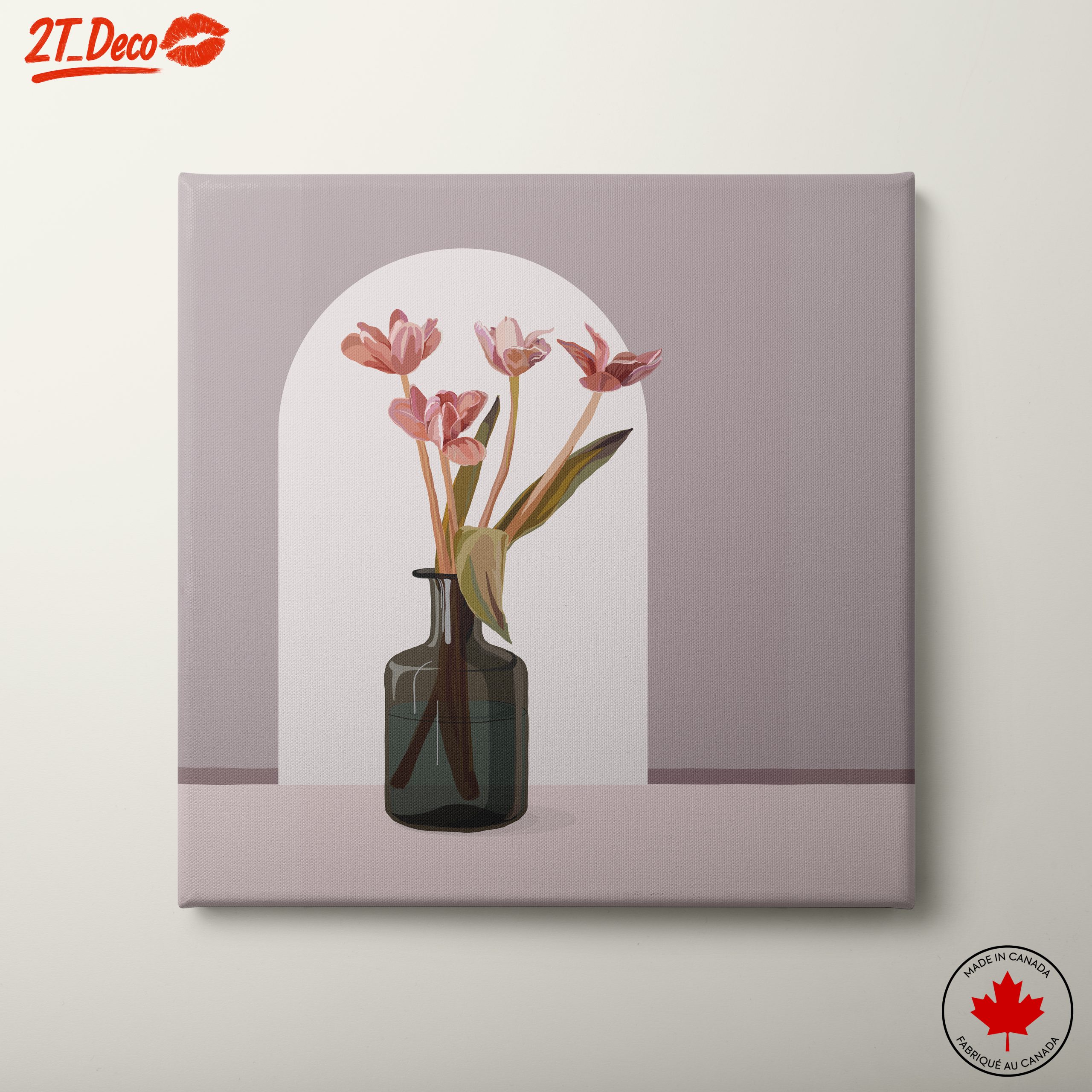 Stylized Floral Arrangement in Abstract Art