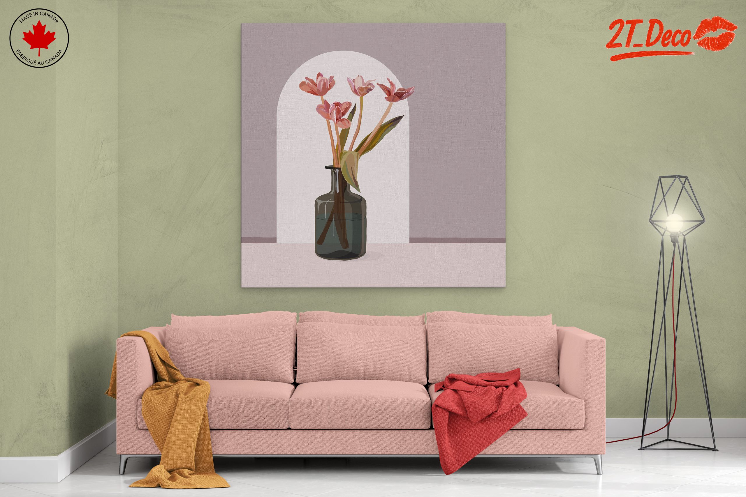 Stylized Floral Arrangement in Abstract Art - Image 2
