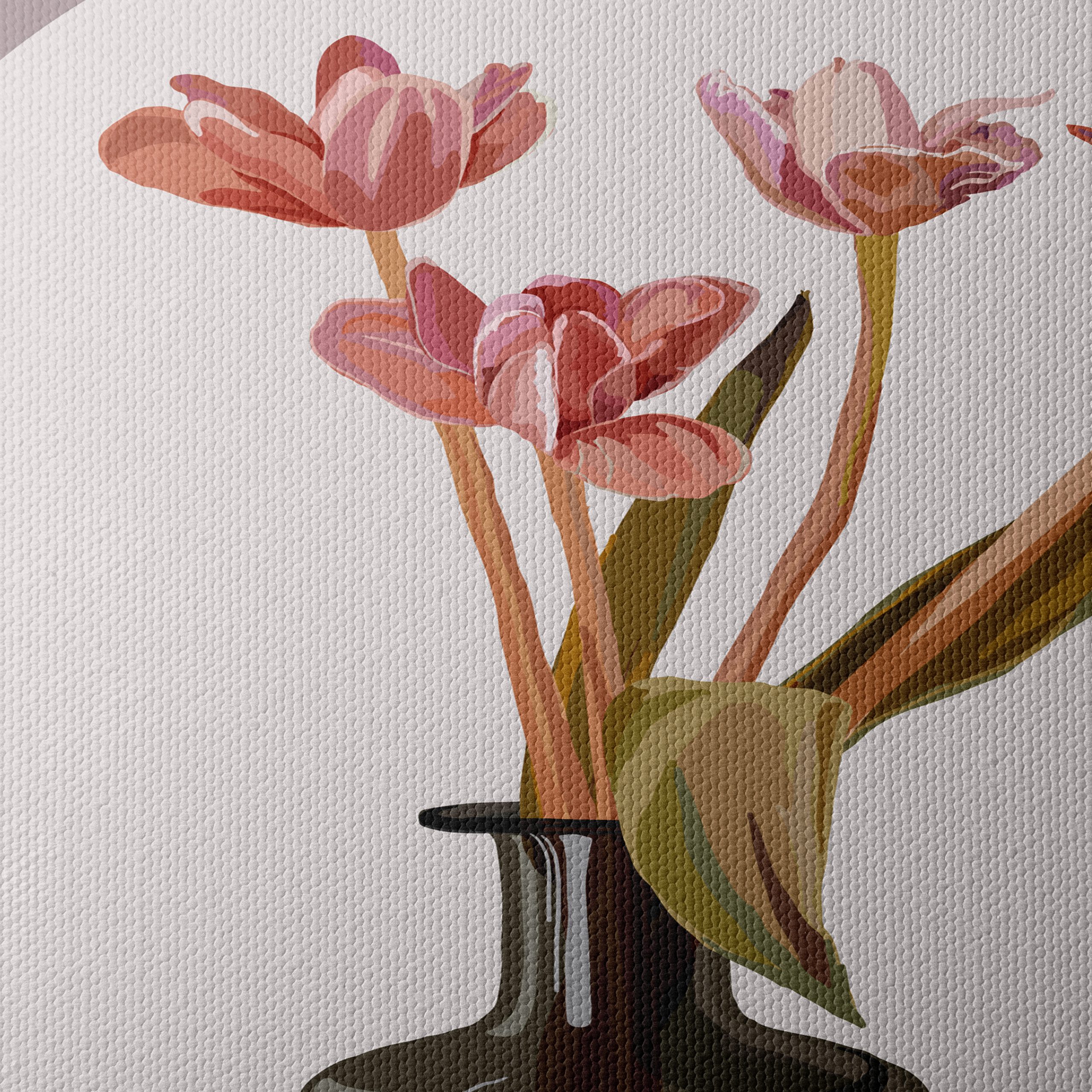Stylized Floral Arrangement in Abstract Art - Image 4