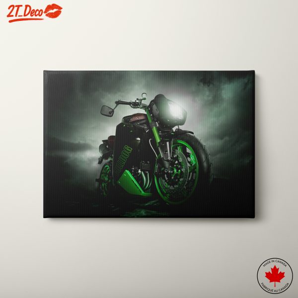 Bold Motorcycle Against Dark Background