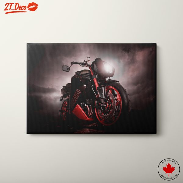 Stylish Bulldog Motorcycle Under Dramatic Sky