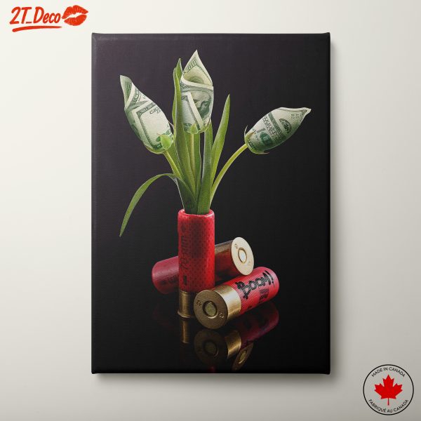 Money Flower Arrangement With Dollar Bills