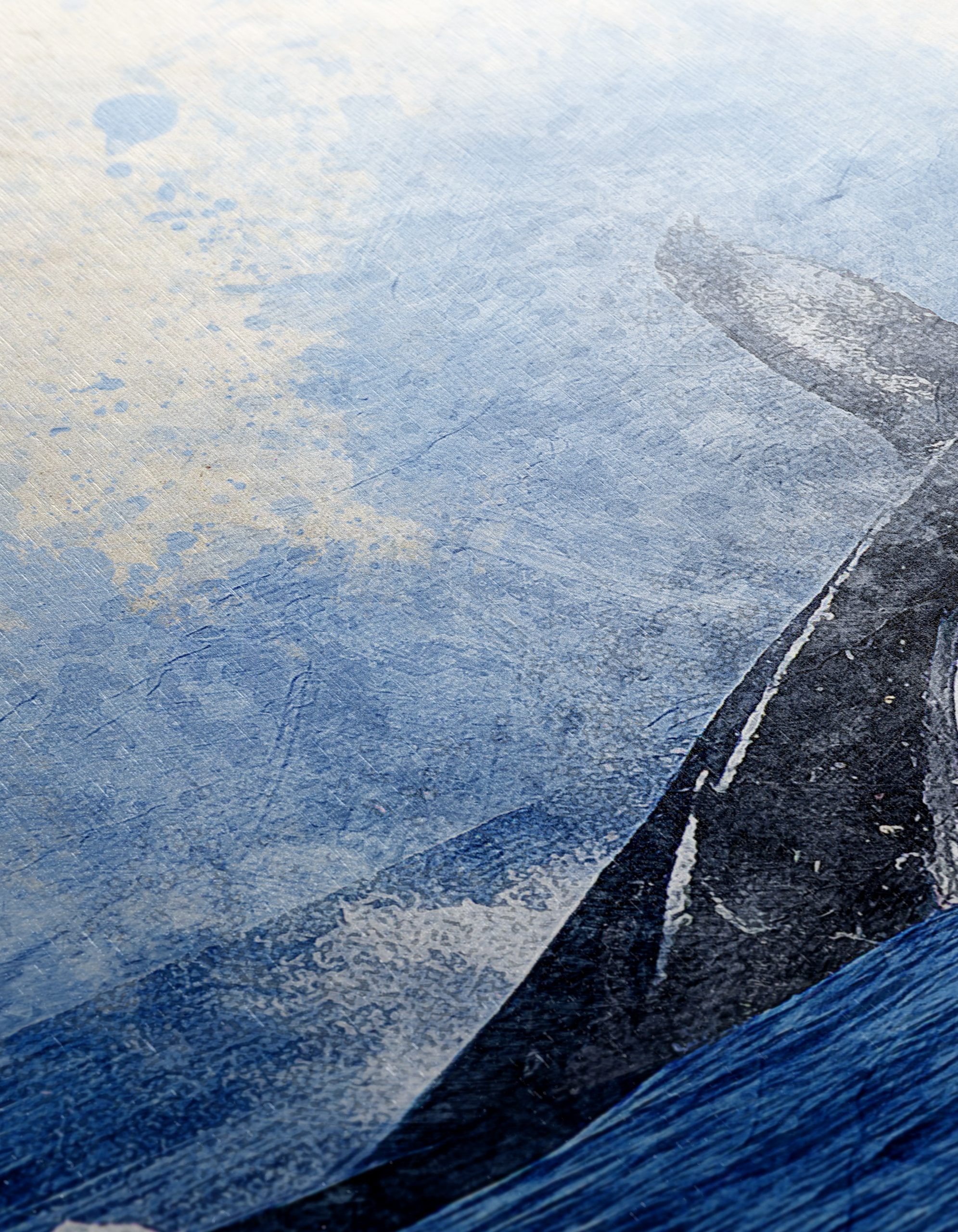 Whale Splashing in Artistic Blue - Image 12