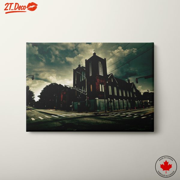 Dramatic Urban Landscape with Dark Skies