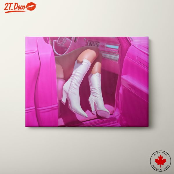 Vibrant Stylized Fashion Art Featuring Bold Footwear