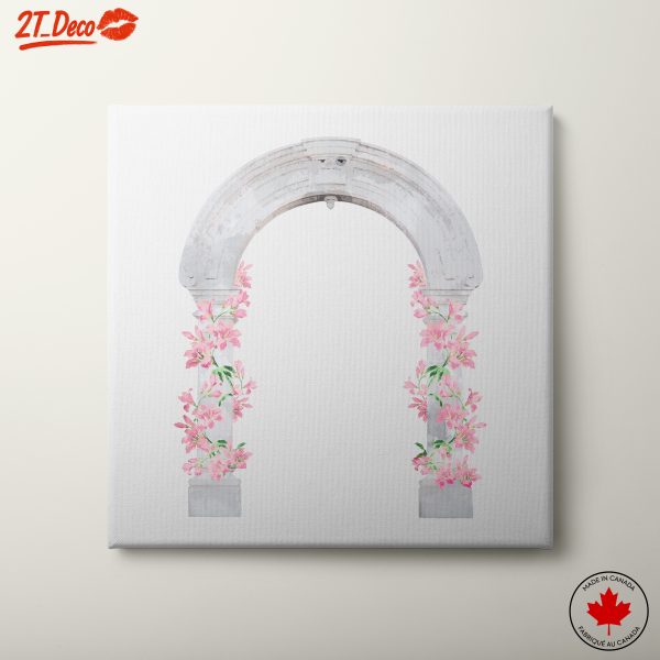 Elegant Floral Archway with Pink Blooms