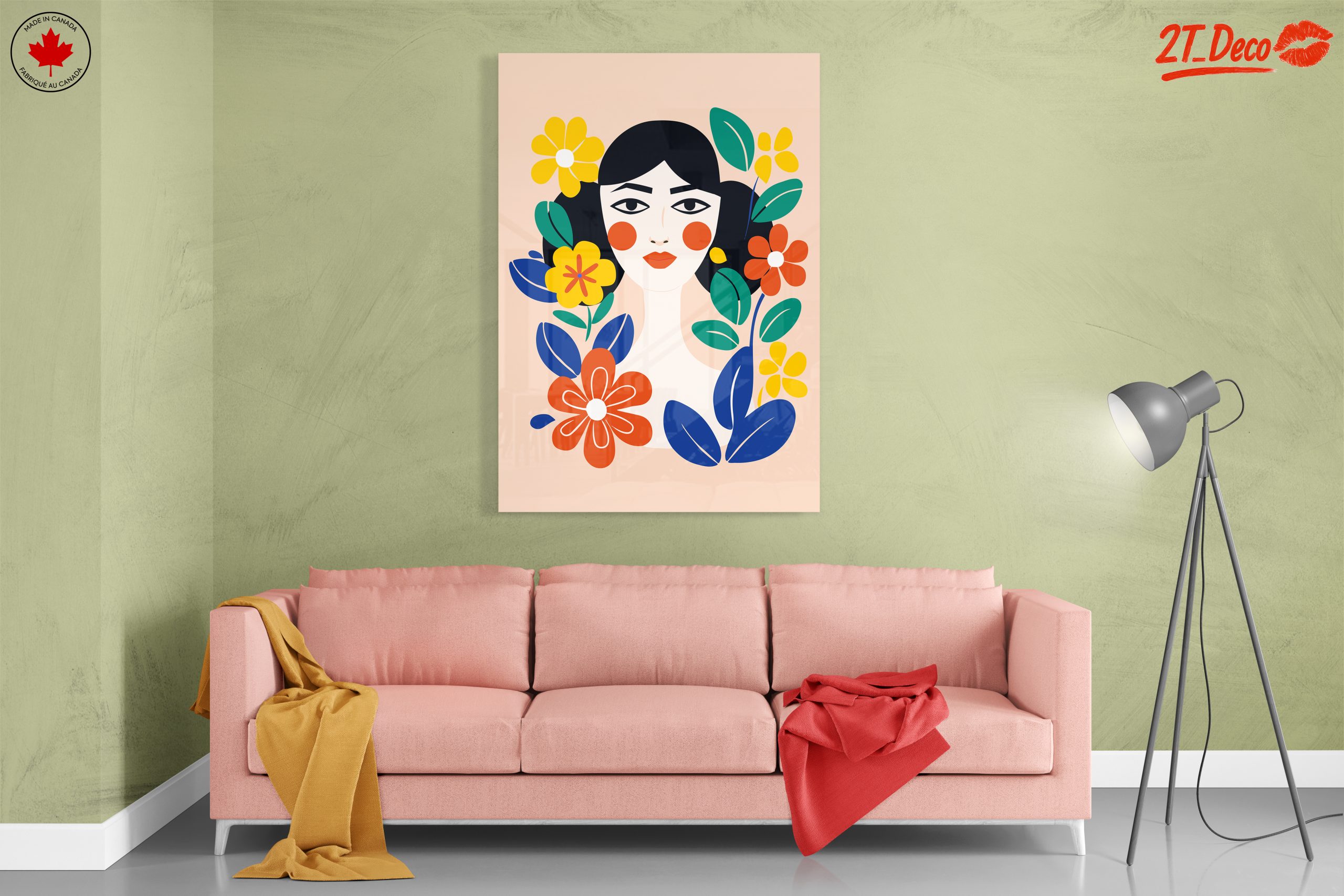 Stylized Woman Portrait with Colorful Flowers - Image 7