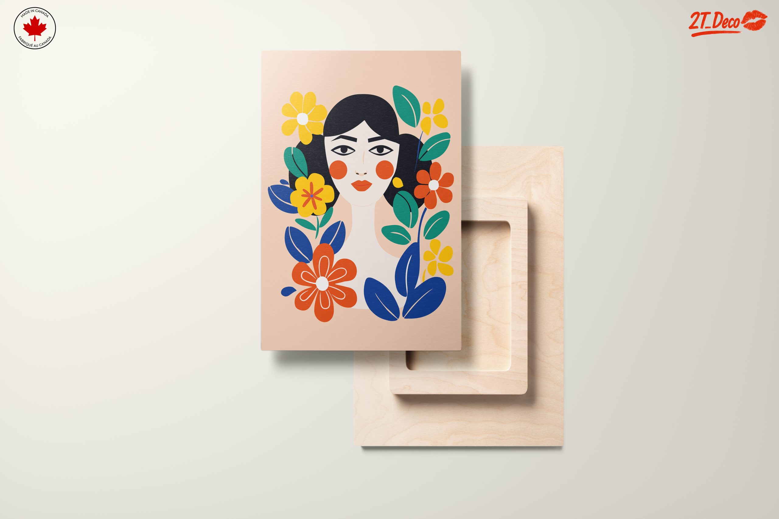 Stylized Woman Portrait with Colorful Flowers - Image 11