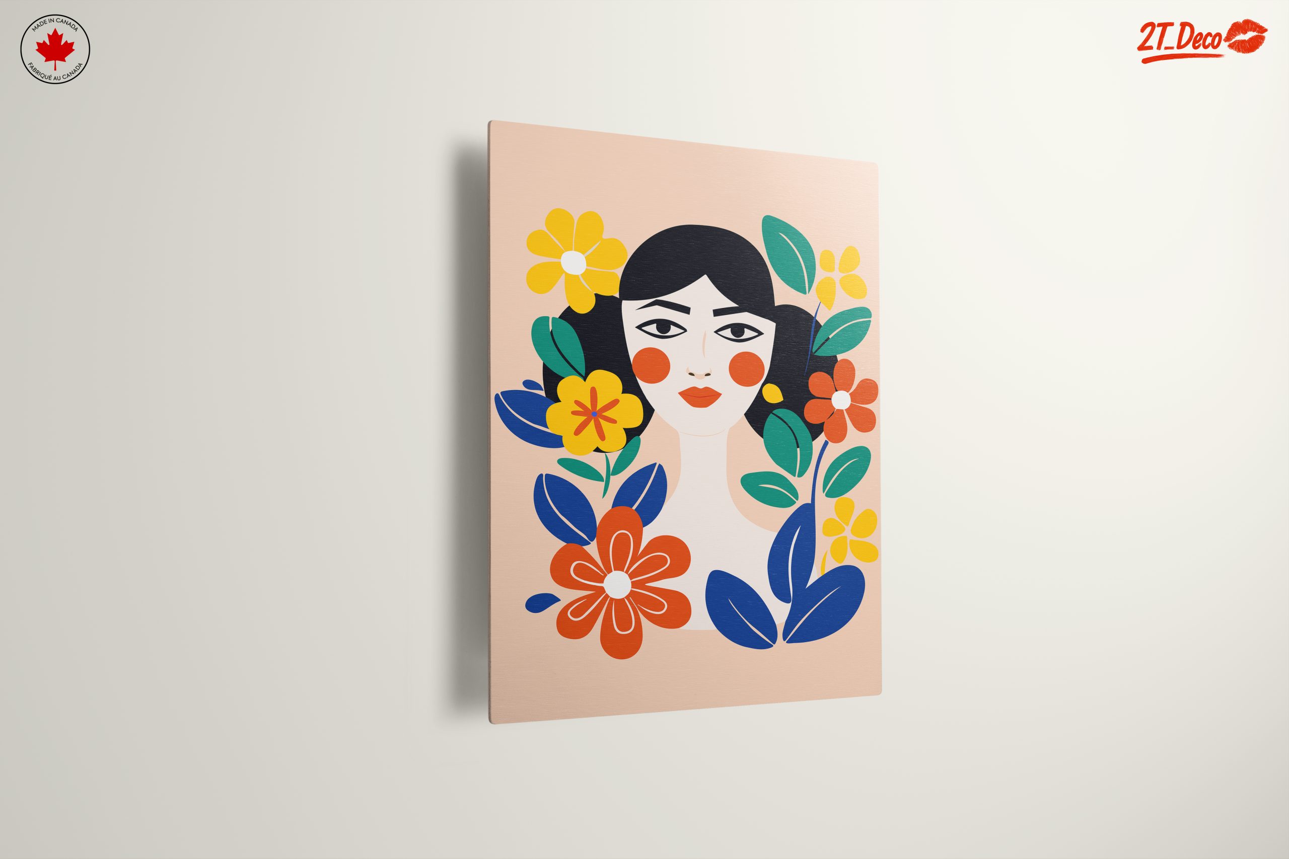 Stylized Woman Portrait with Colorful Flowers - Image 13