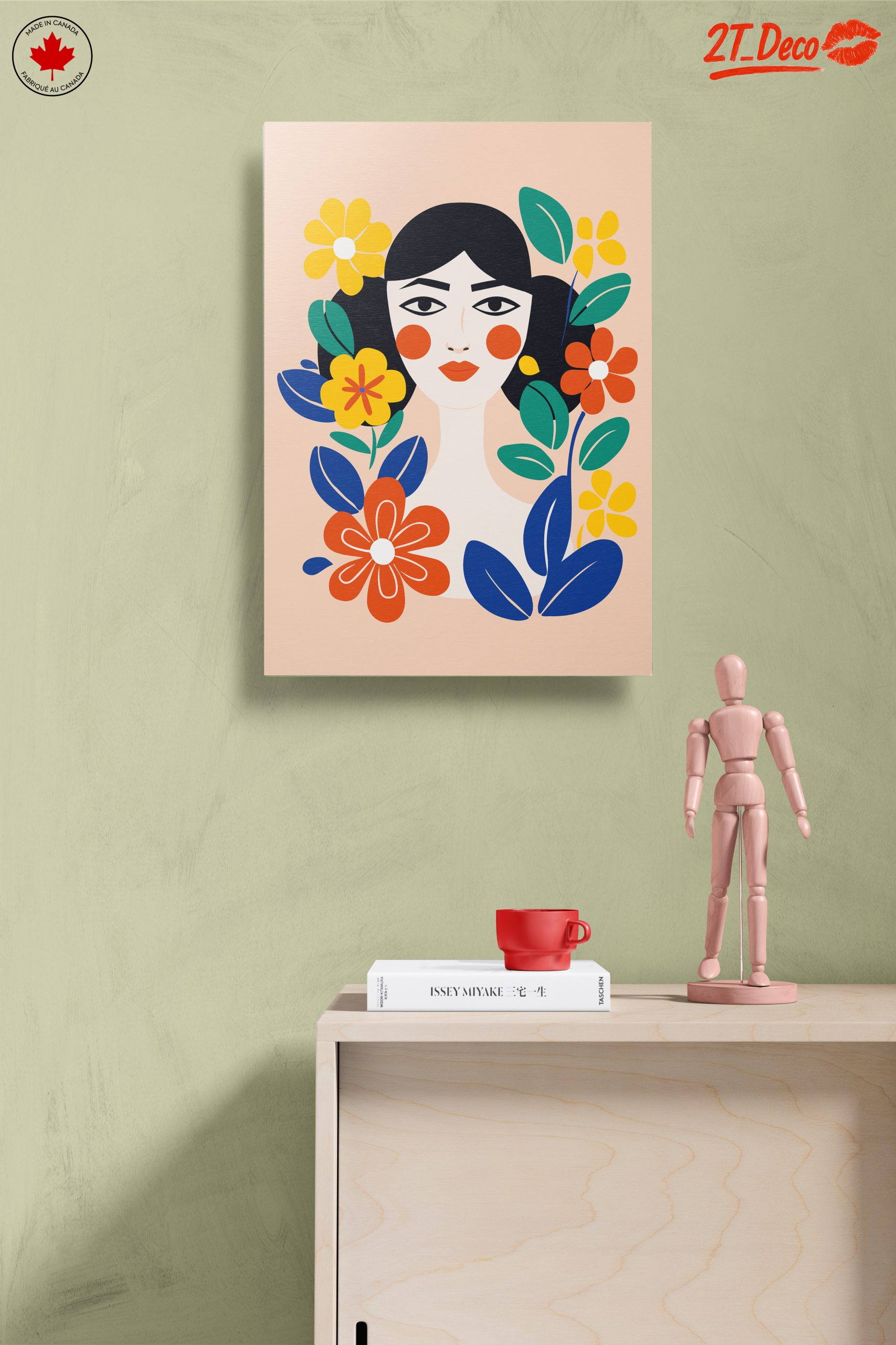 Stylized Woman Portrait with Colorful Flowers - Image 14