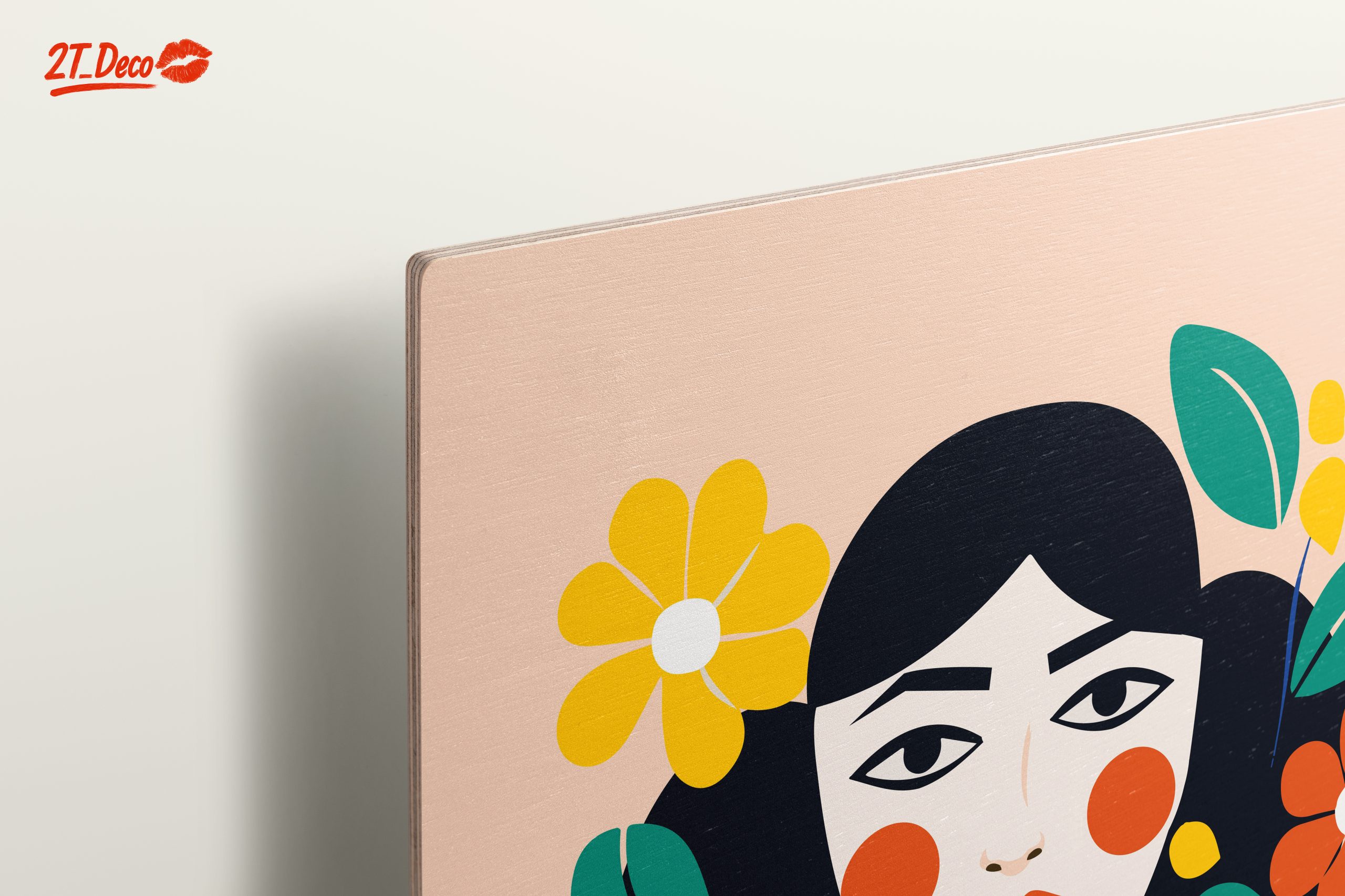 Stylized Woman Portrait with Colorful Flowers - Image 15