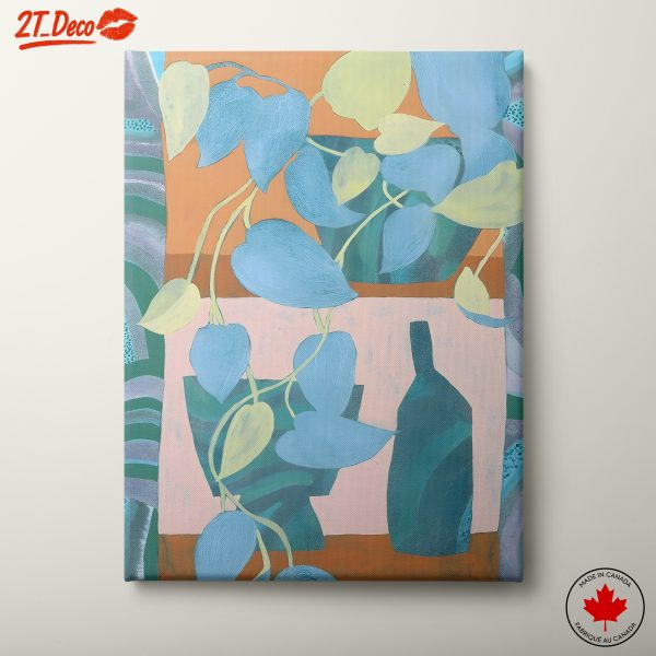 Stylized Botanical Abstract Art for Modern Interiors
