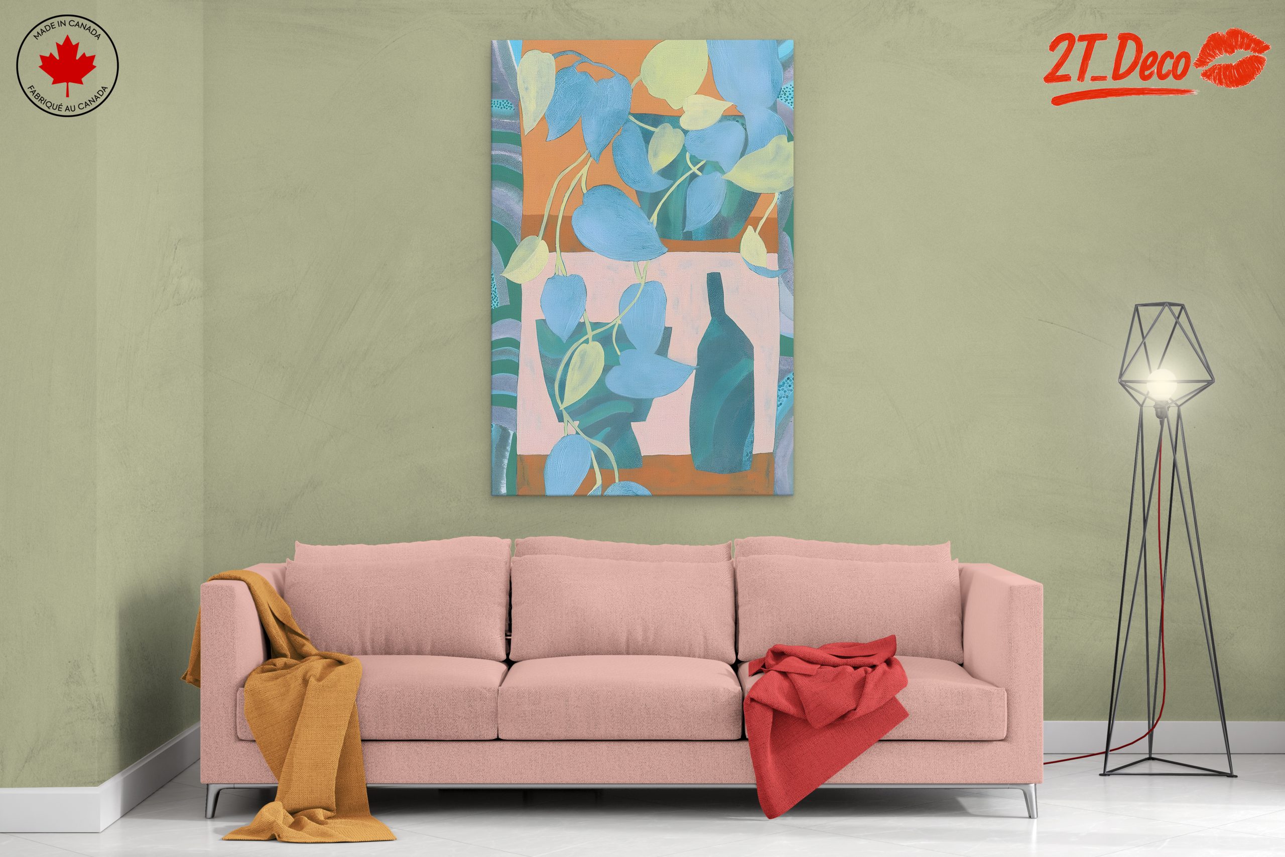 Stylized Botanical Abstract Art for Modern Interiors - Image 2