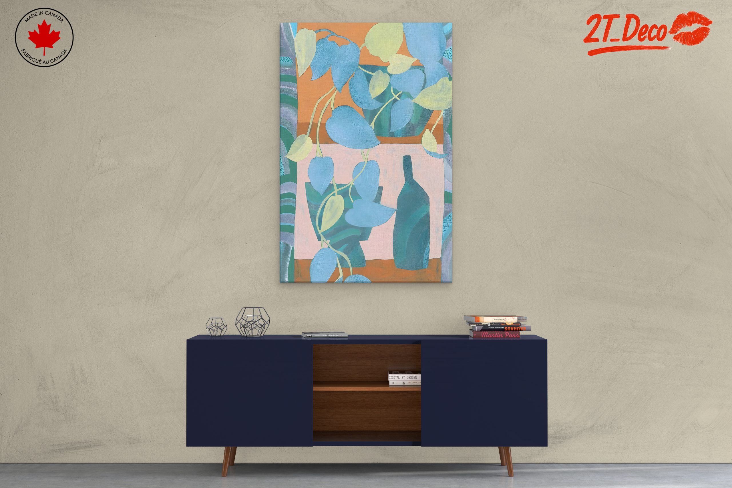 Stylized Botanical Abstract Art for Modern Interiors - Image 3