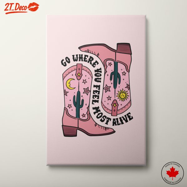 Whimsical Cowboy Boots Art