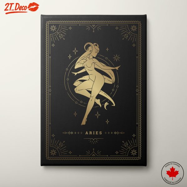 Aries Zodiac Girl Art
