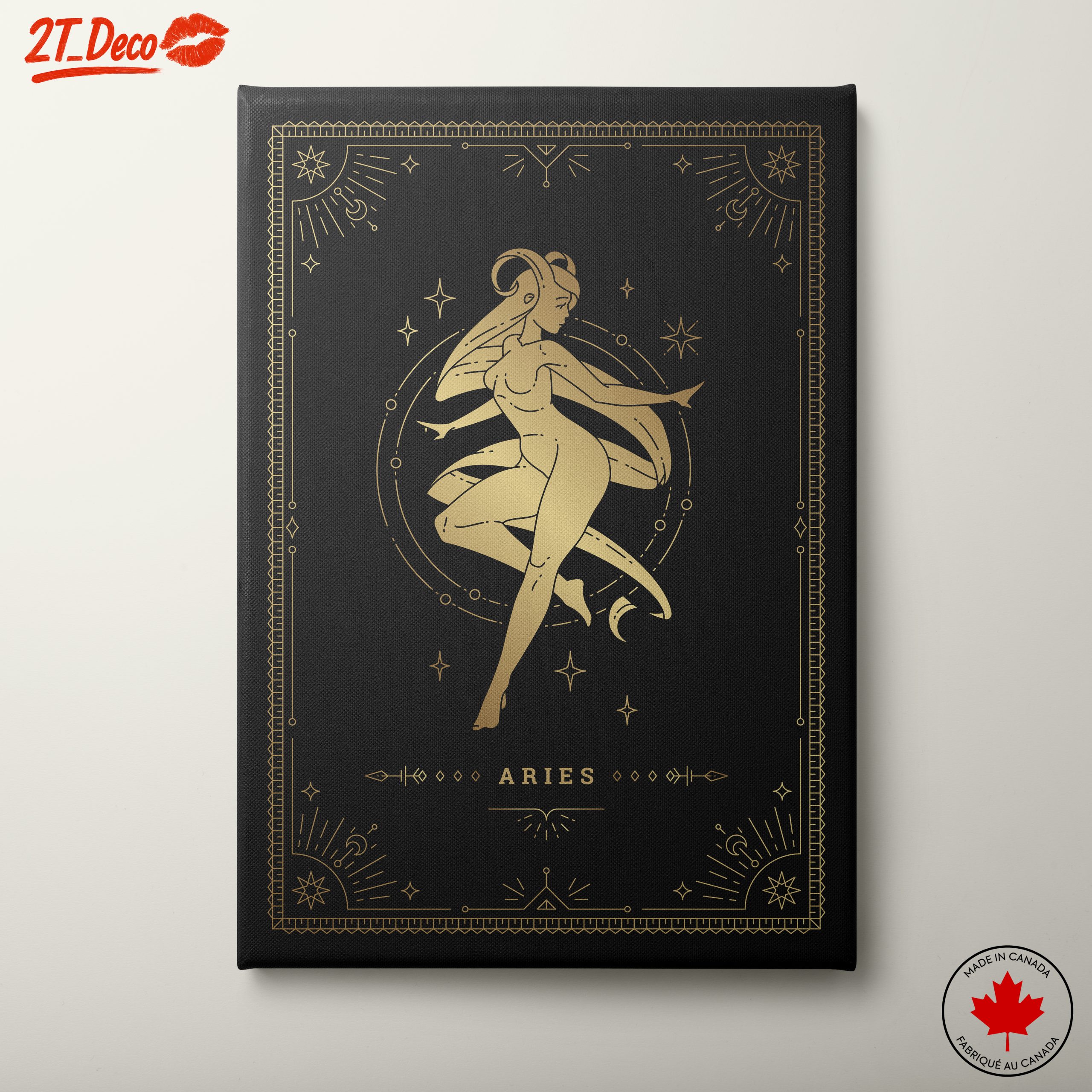 Aries Zodiac Girl Art