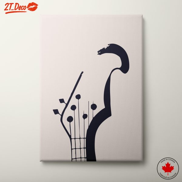 Stylized Silhouette of a Musical Instrument