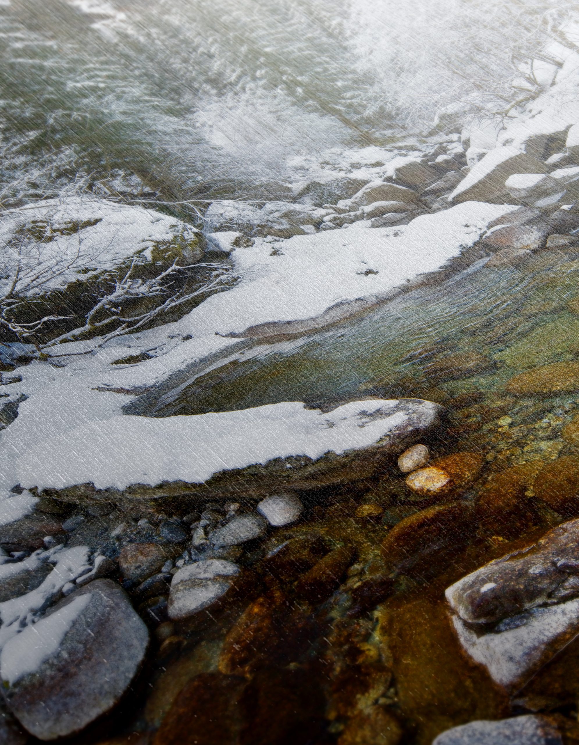 Serene Winter Landscape with Snowy River - Image 12