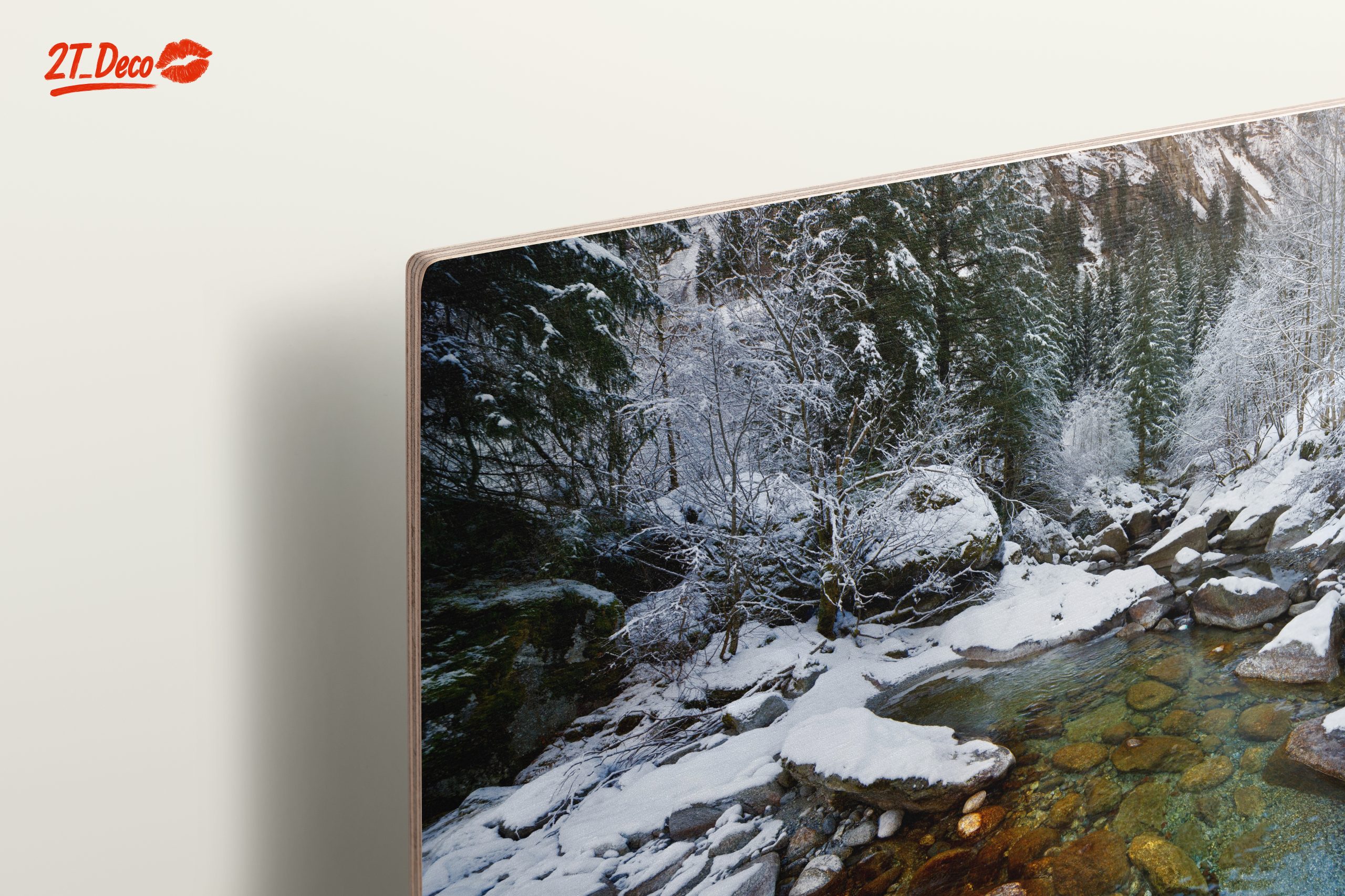 Serene Winter Landscape with Snowy River - Image 15